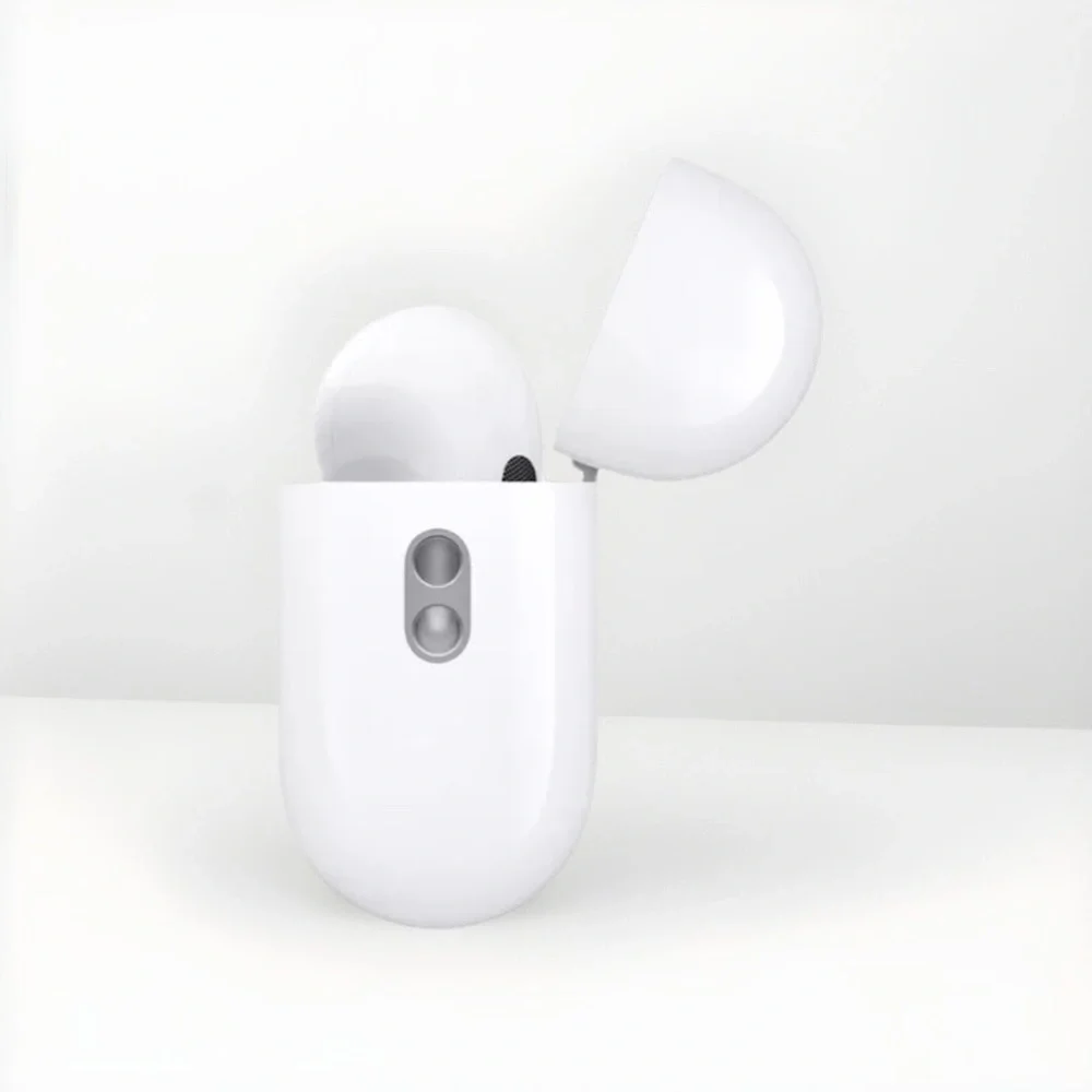 Sleek White Wireless Earbuds with Case